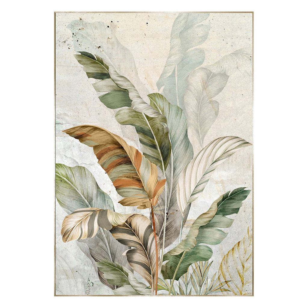 Vászon kép 70x100 cm, zöld banánlevélek - tropiques - butopêa